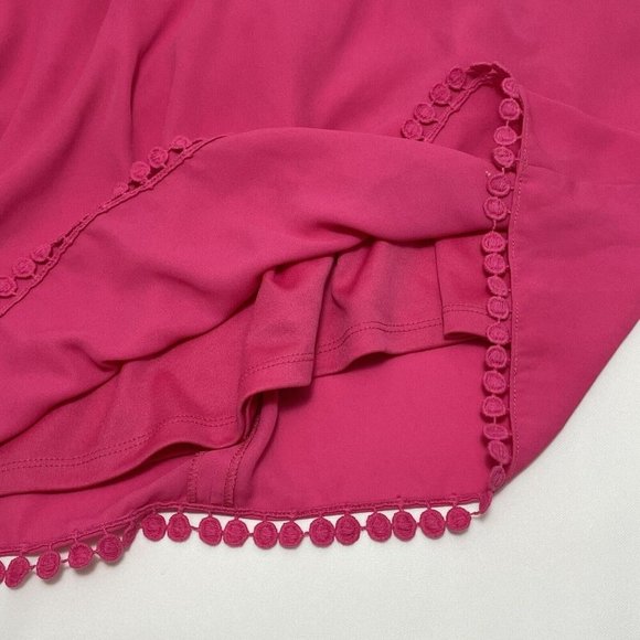 IN Studio Dress Straight Pencil Size 12 Pink Hippie Open Ruche Crochet Casual - Picture 5 of 12